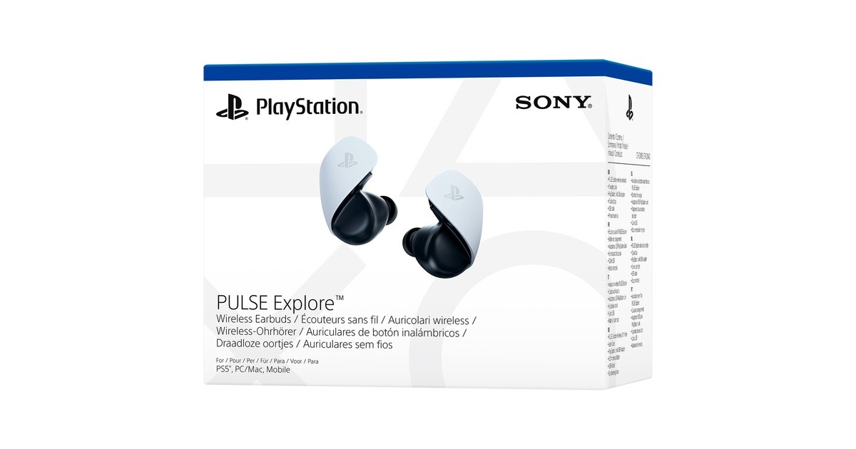 SonyPULSE Explore draadloze oortjes in-ear   (Wit/zwart, PlayStation 5 | PlayStation Link | Bluetooth)