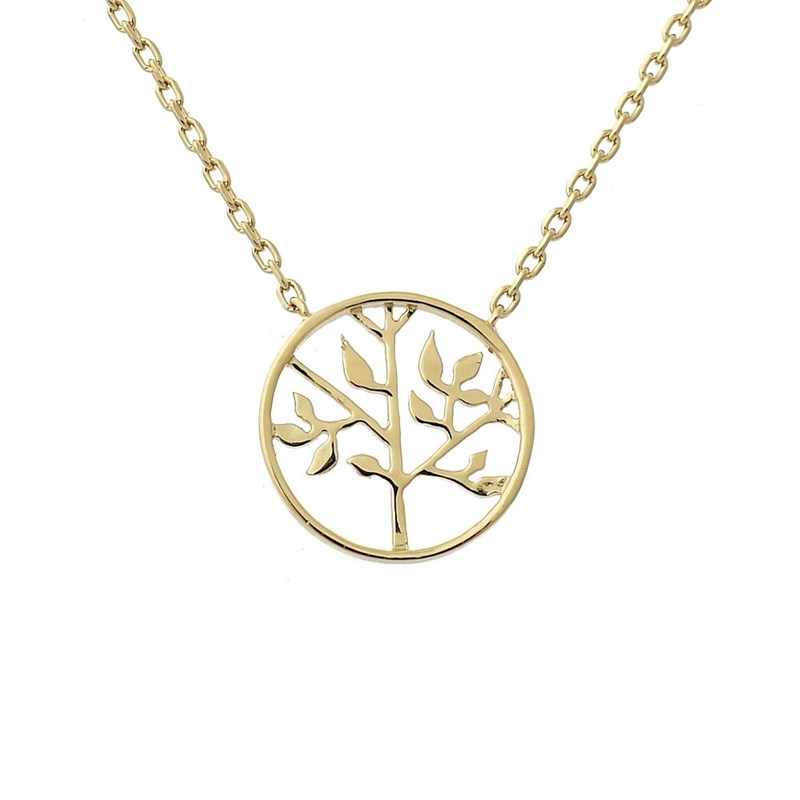 Collier Arbre de Vie Plaqué OR 750 3 microns