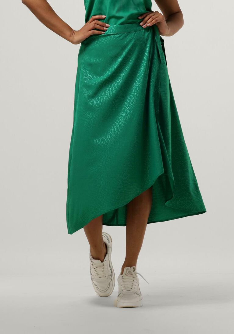 MY ESSENTIAL WARDROBE groene my essential wardrobe midirok linemw wrap skirt
