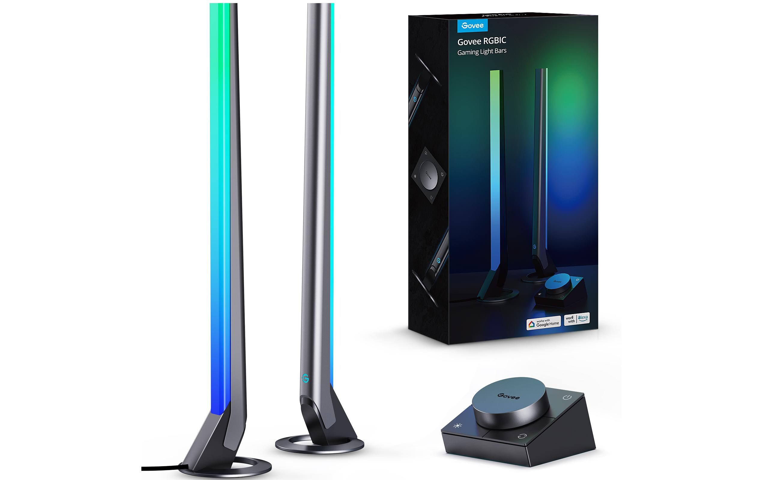 Gaming Lichtbalken mit Smart Controller, RGBIC, Wi-Fi + BTSmarte Lichtbalken