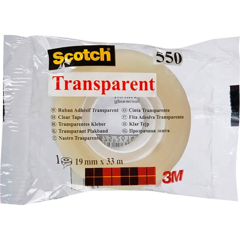 Ruban adhésif Scotch transparent - Largeur 19 mm x longueur 33 m