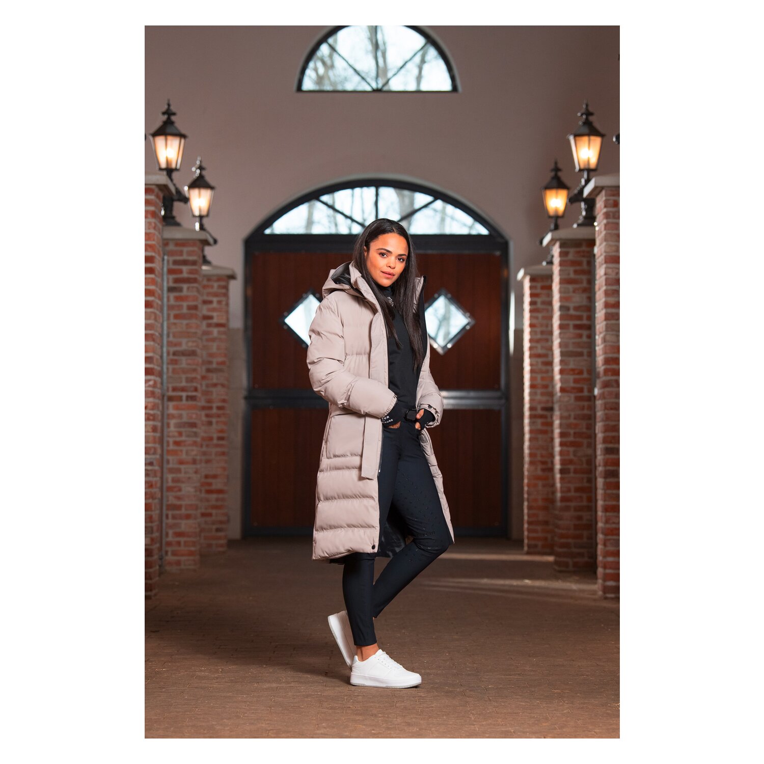 PIKEUR Athleisure Stepp-Reitmantel - sandstorm
