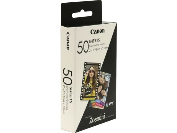 Canon ZINK - Selv-adhesiv - 50 x 76 mm 50 ark fotopapir - for Canon Zoemini; ivy CLIQ+2, CLIQ2; Zoemini C, S, S2