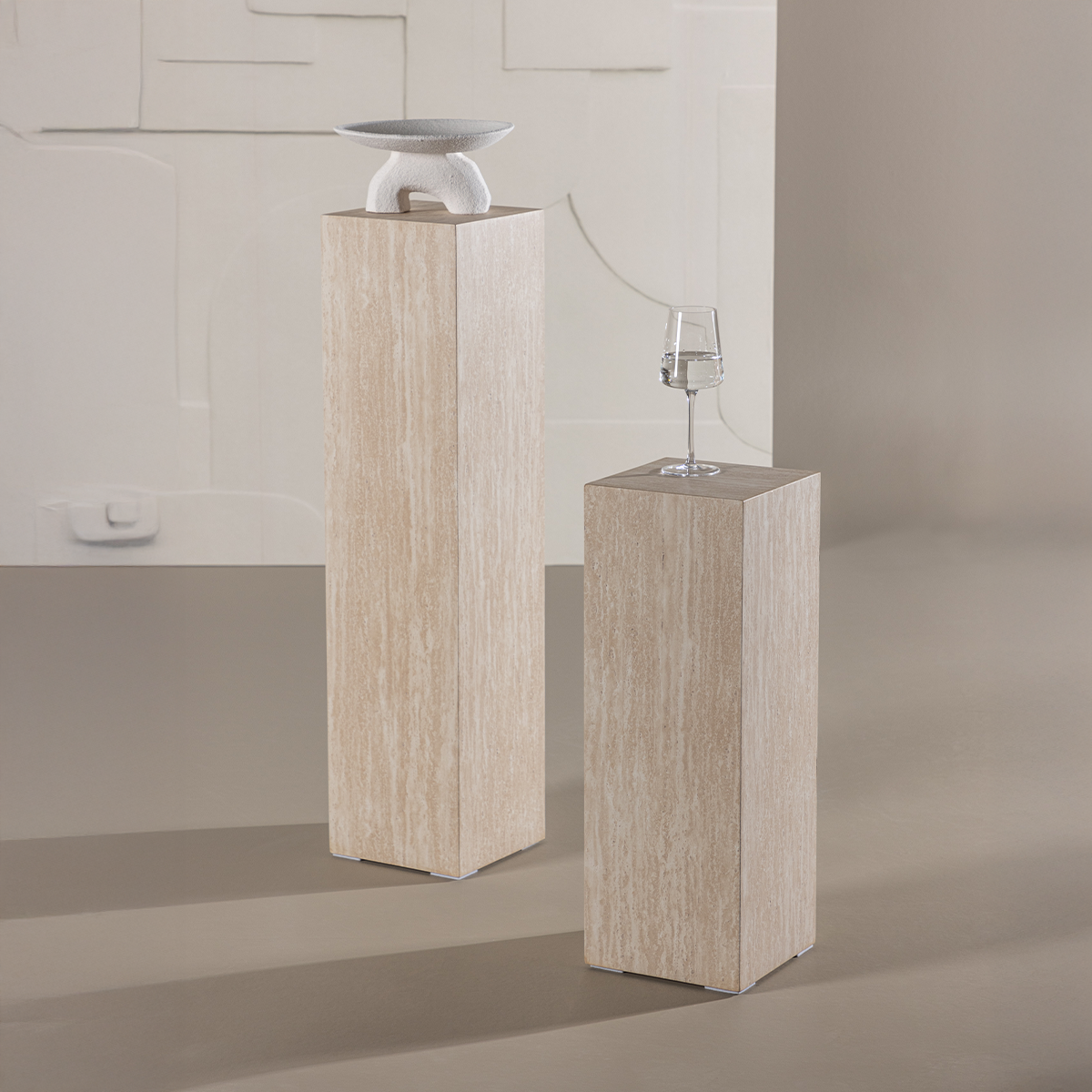 Decoratieve zuil Rana Beige - 65 x 23 cm