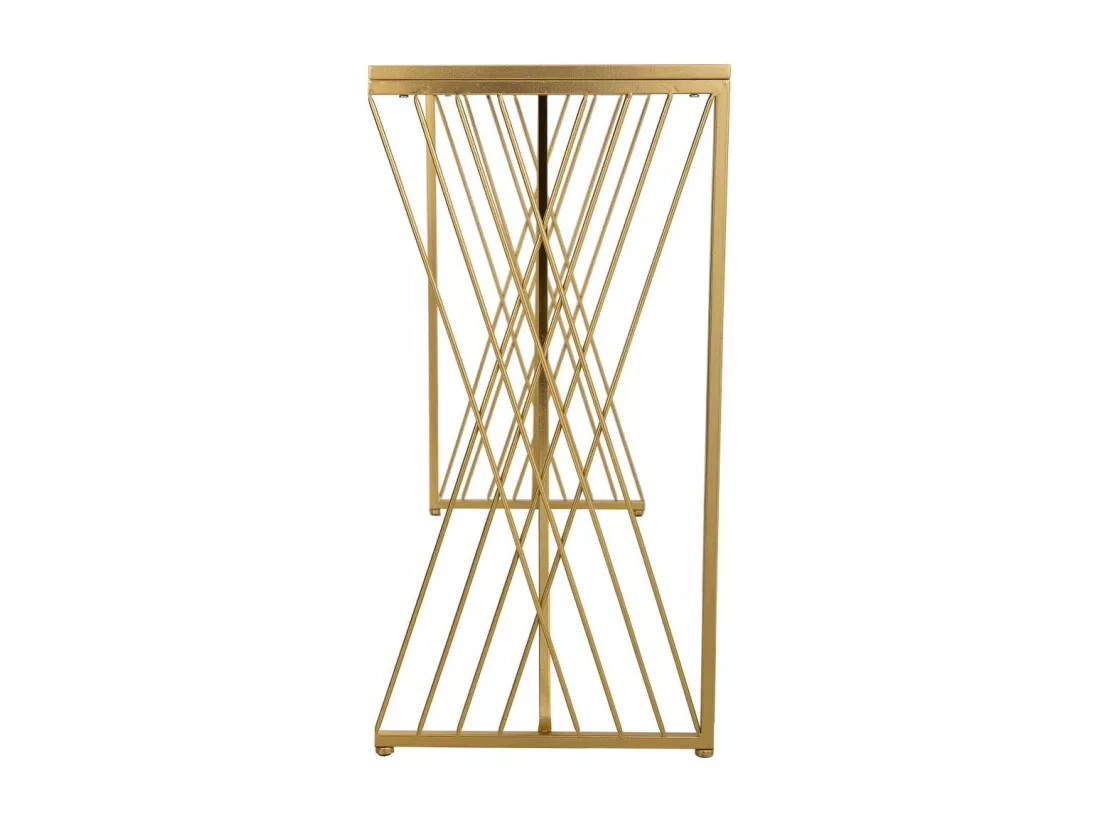 Console en métal doré 120x40x80