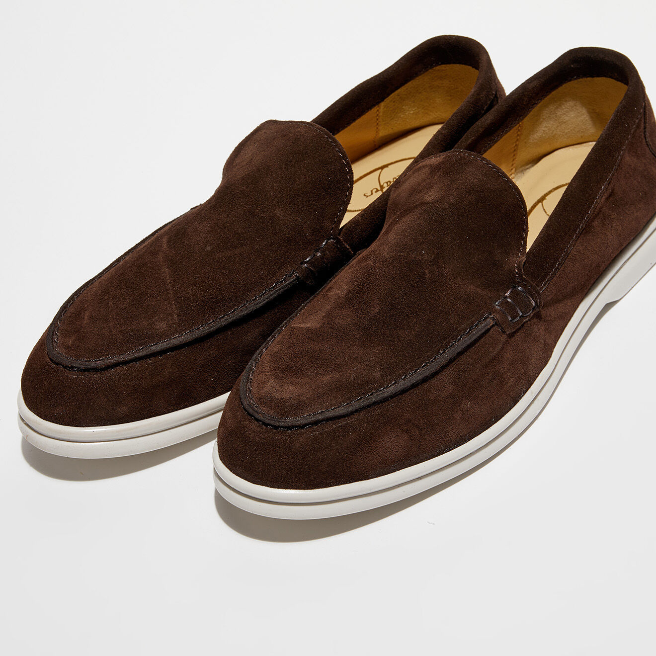 Loafers Mocassins en Velours de Cuir Alice marron