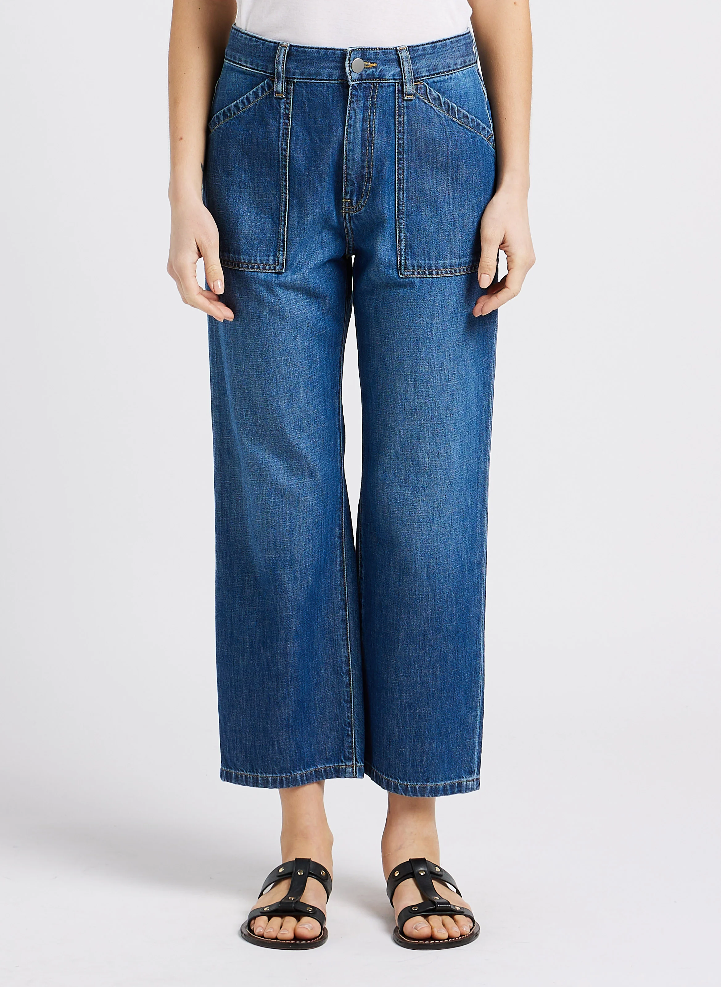 EDDY - Jean droit en coton | Bleu
