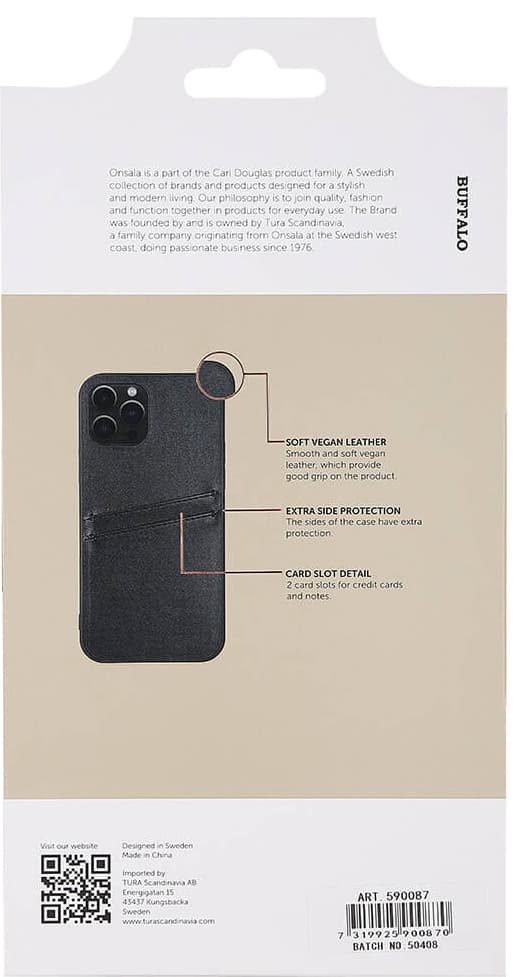Buffalo Backcover iPhone 12/12 Pro cover (sort)