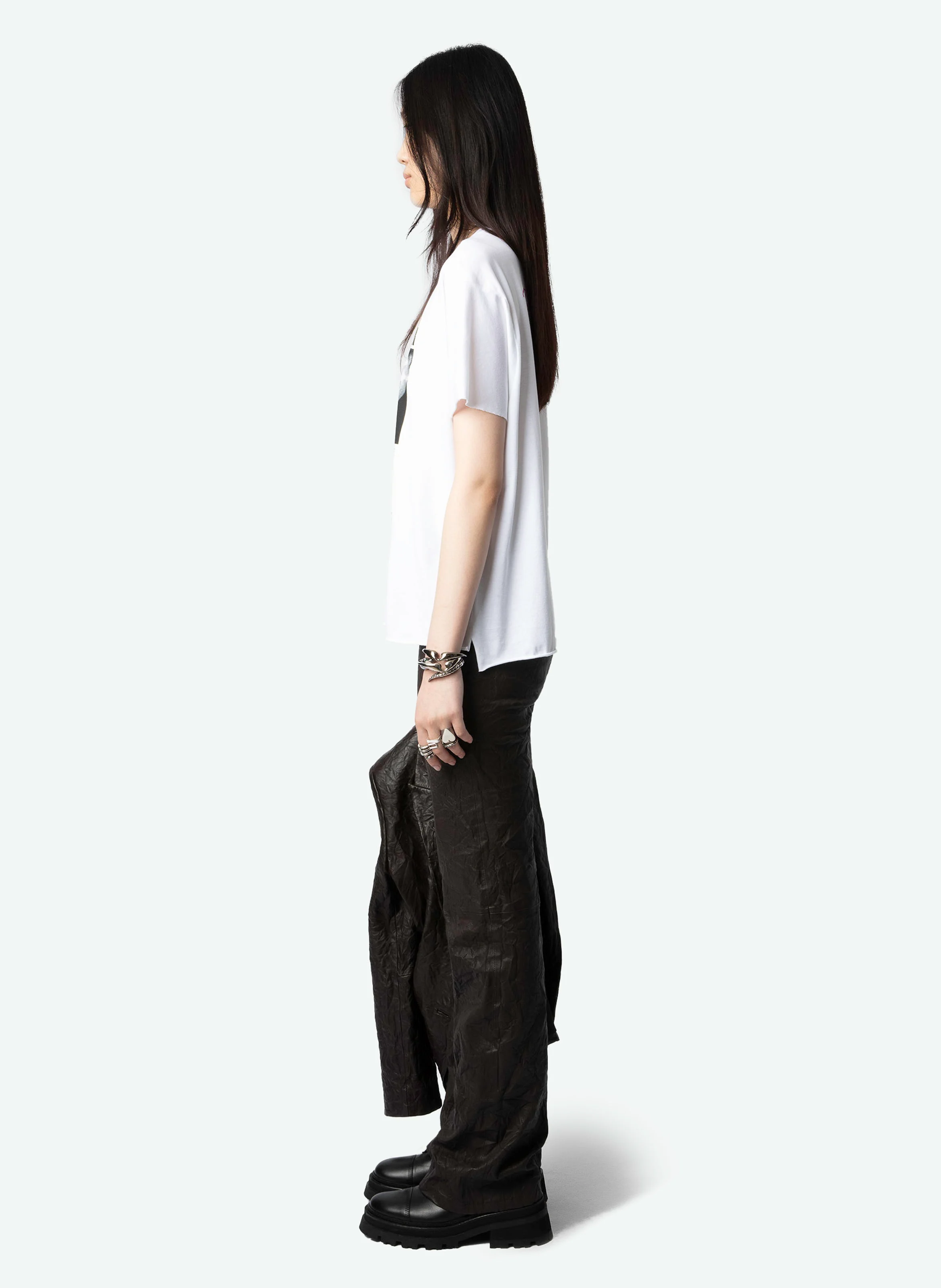 TOMMER - Tee-shirt manches courtes imprimé en coton bio | Blanc