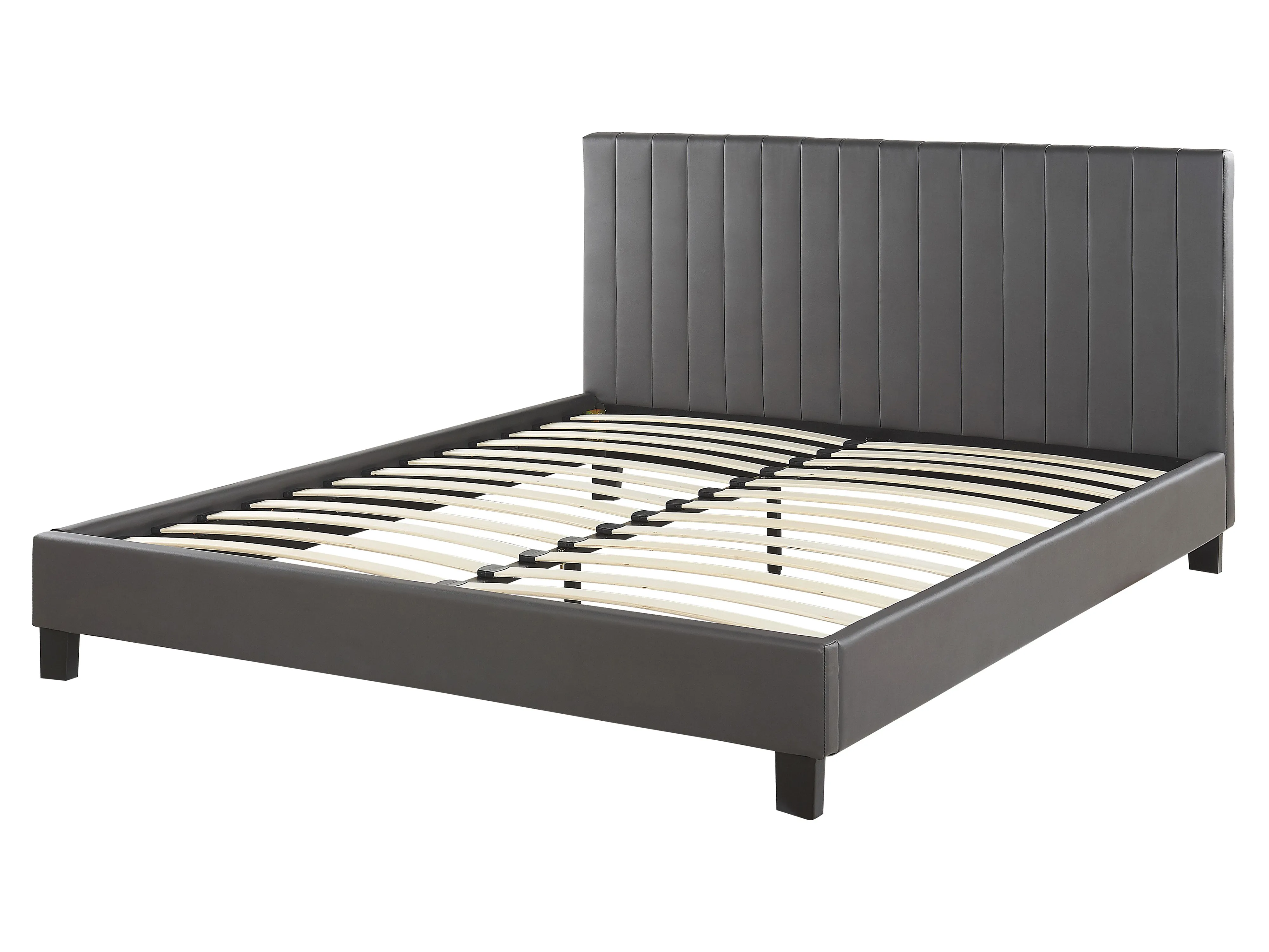 Bed Kunstleer POITIERS 160 x 200 cm Grijs