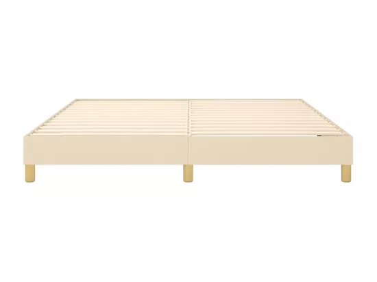 Sommier à lattes de lit Crème 160x200 cm Tissu