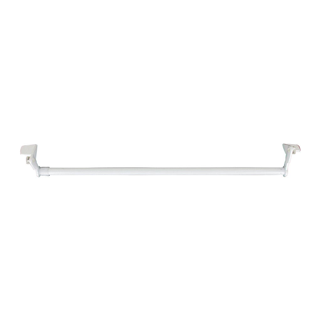 Tringle rideau extensible autobloquante fenêtre blanche 50-80cm D 9mm