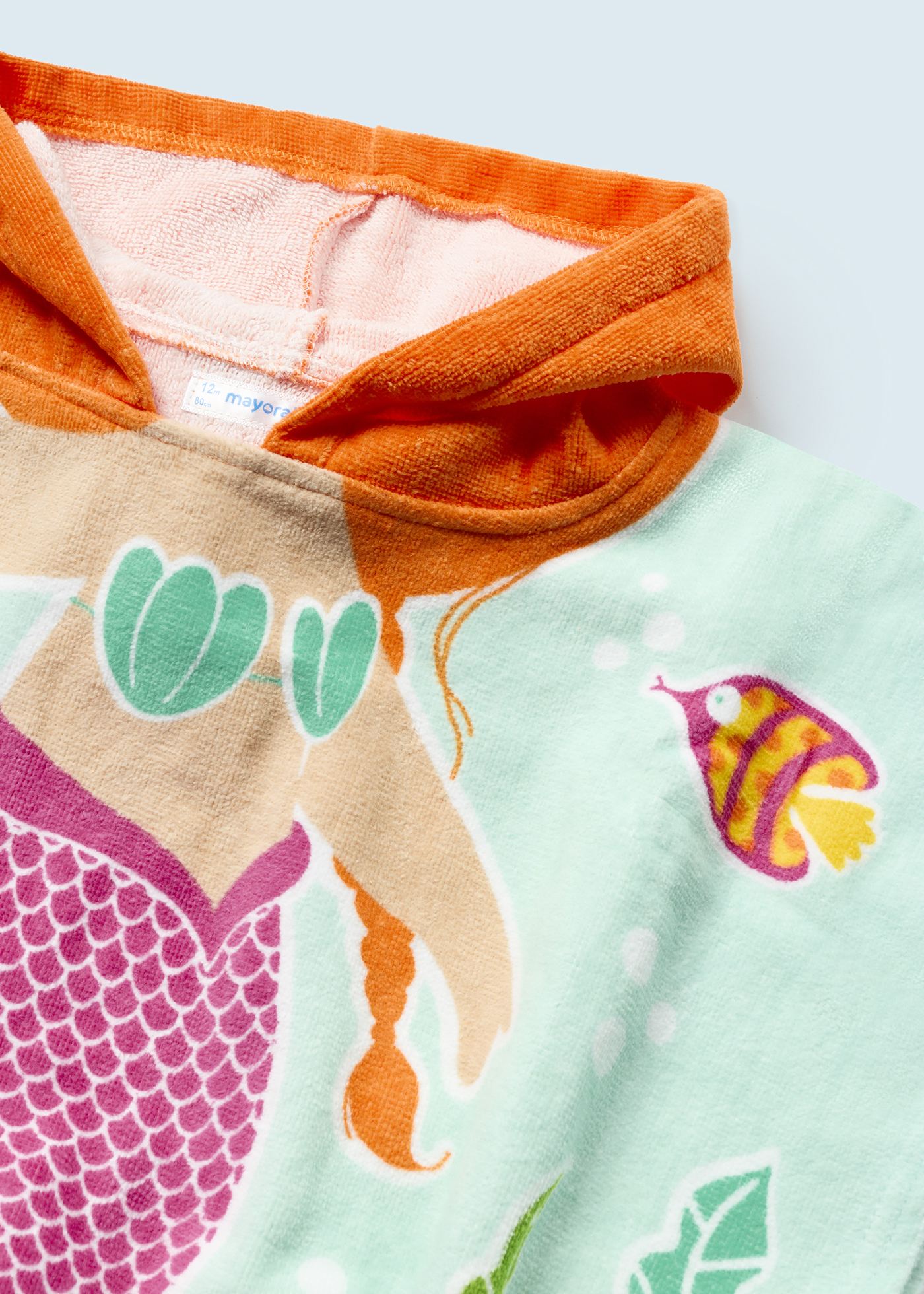 Poncho toalha fantasia de algodão sustentável para bebês