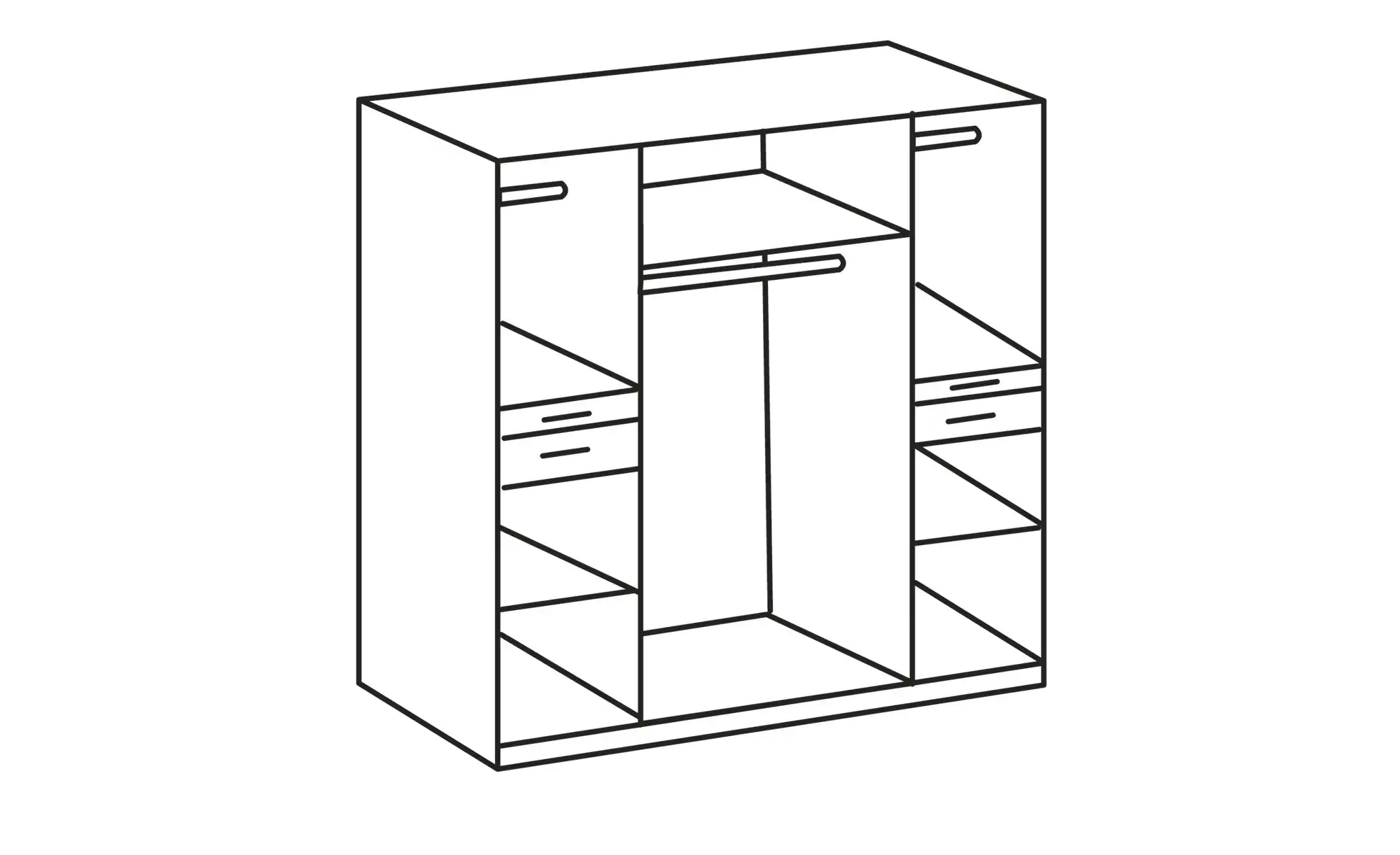 Kleiderschrank, 6-türig Stafford