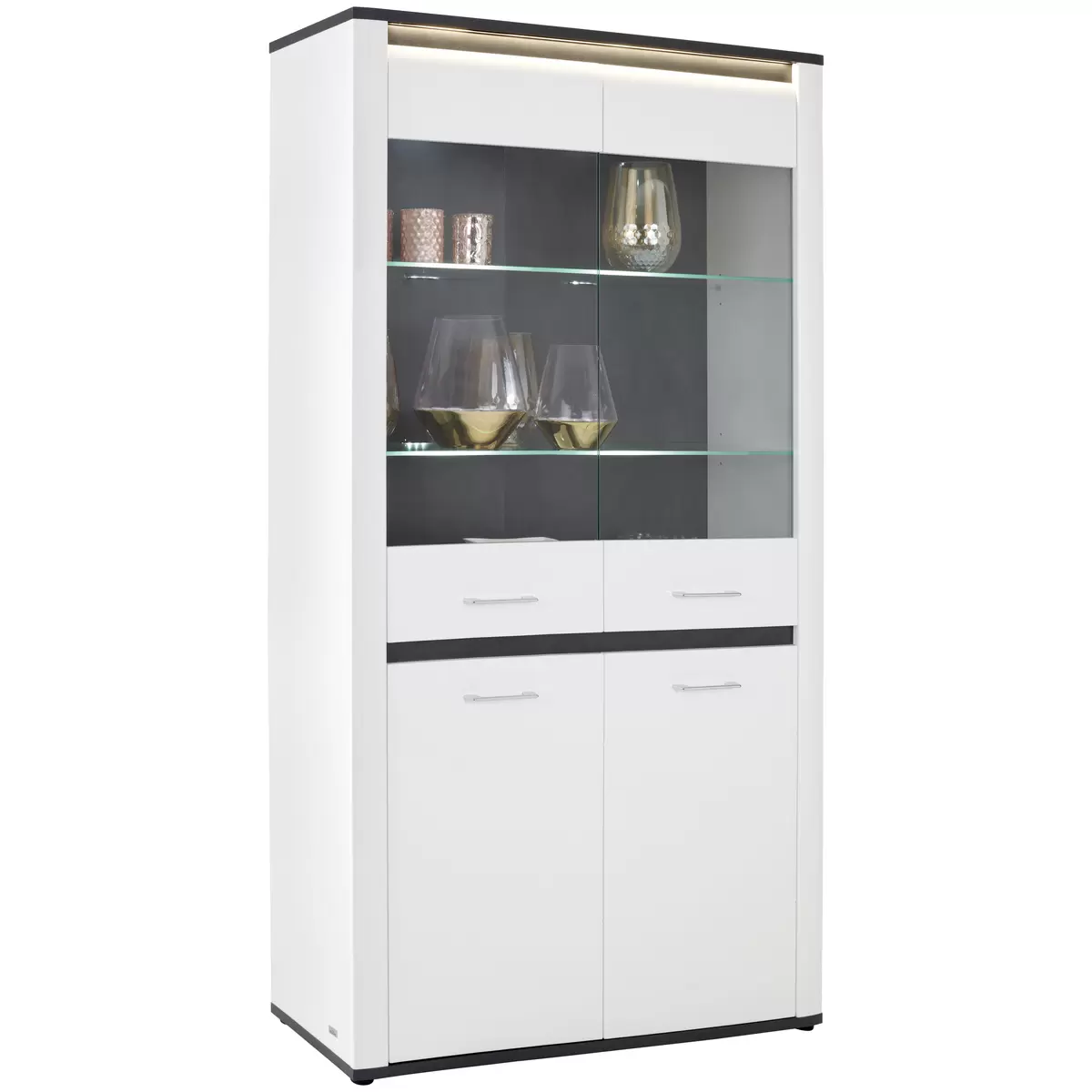 Vitrine Alassio weiss,grau