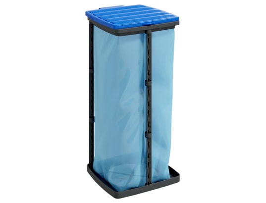 VIDAXL - Porte-sacs poubelles 2 pcs noir et bleu 60 l pp