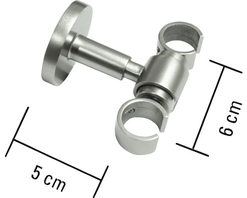 Plafondsteun voor Romana zilver-satijn Ø 20 mm
