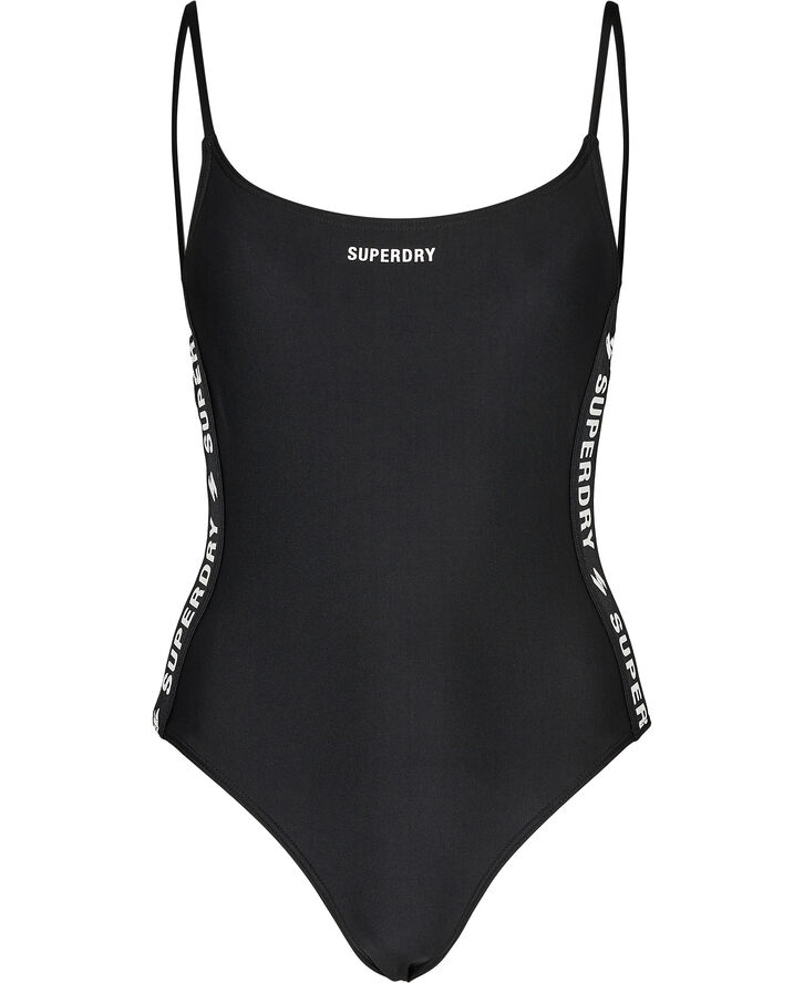 Superdry CODE ESSENTIAL TAPE SWIMSUIT Black