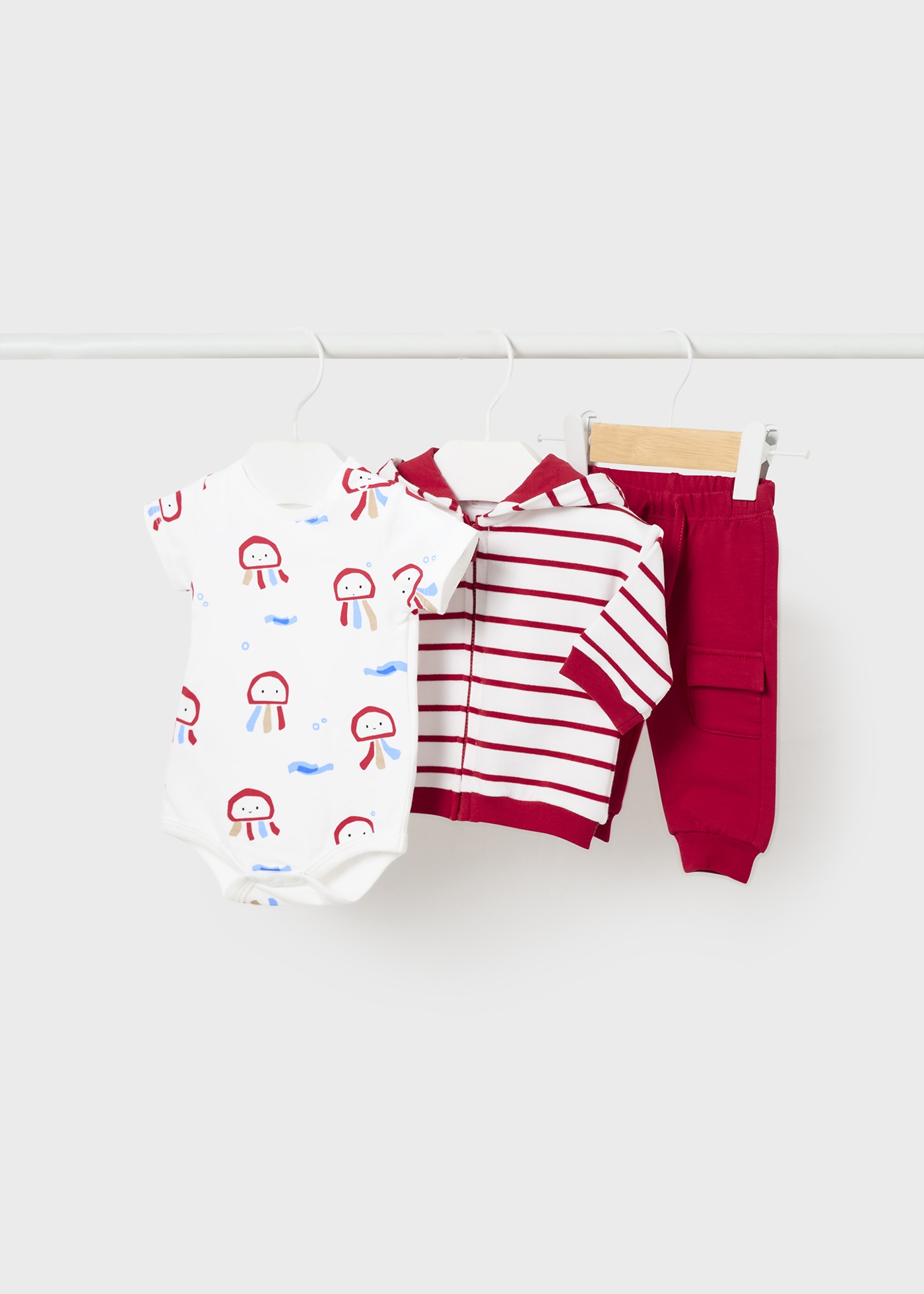 Conjunto de moletom de 3 peças Better Cotton para recém-nascidos, Nebula