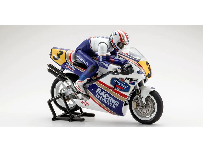 Kyosho Motorrad Honda NSR500 1991 Bausatz, 1:8 Scale RC-Motorrad Bausatz «hanging on racer»