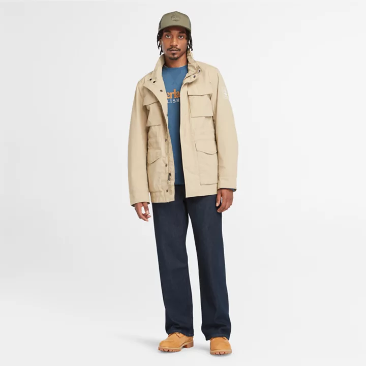 Pantalon décontracté en denim avec technologie Refibra pour homme en bleu marine
