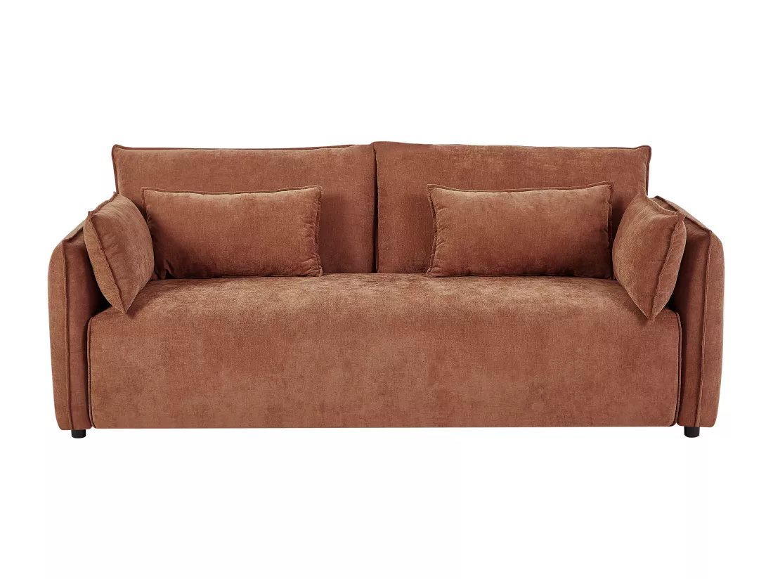 Canapé 3 places en tissu terracotta BALAVO