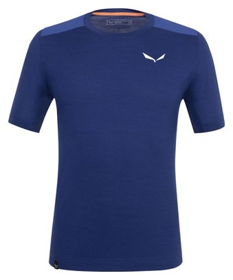 T-Shirt Salewa Agner Mérinos Bleu