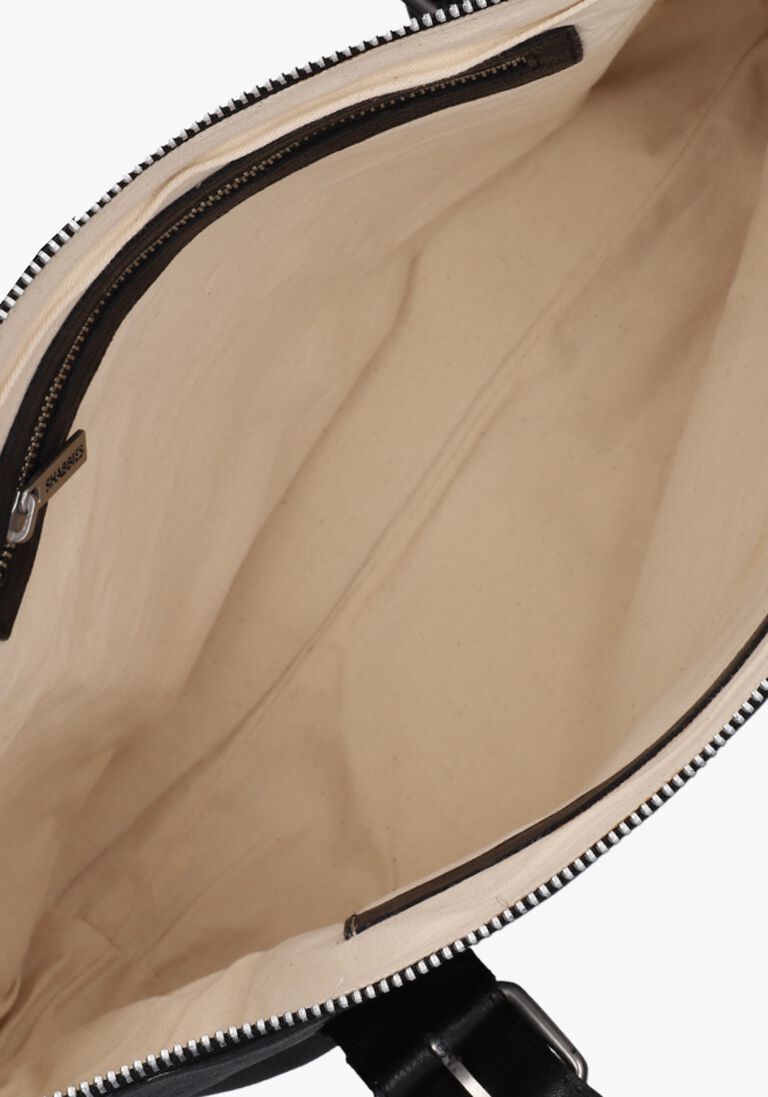 zwarte shabbies schoudertas essie laptop