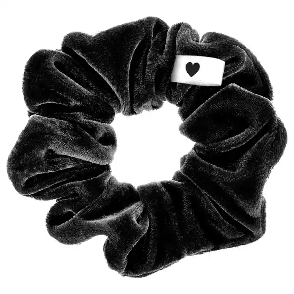 Velours Scrunchie Schwarz