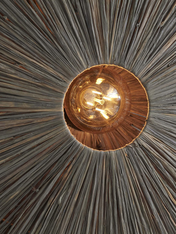 Good&Mojo Panama plafondlamp Ø65 bruin
