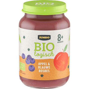 Jumbo Babyvoeding Biologisch Appel & Blauwe Bosbes 8+ Maanden 190 g