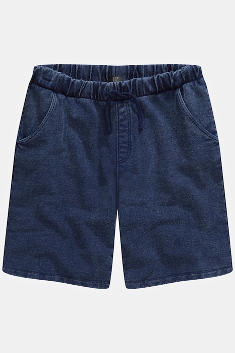Bermuda, Sweat, Indigo-Waschung, Elastikbund, bis 8 XL