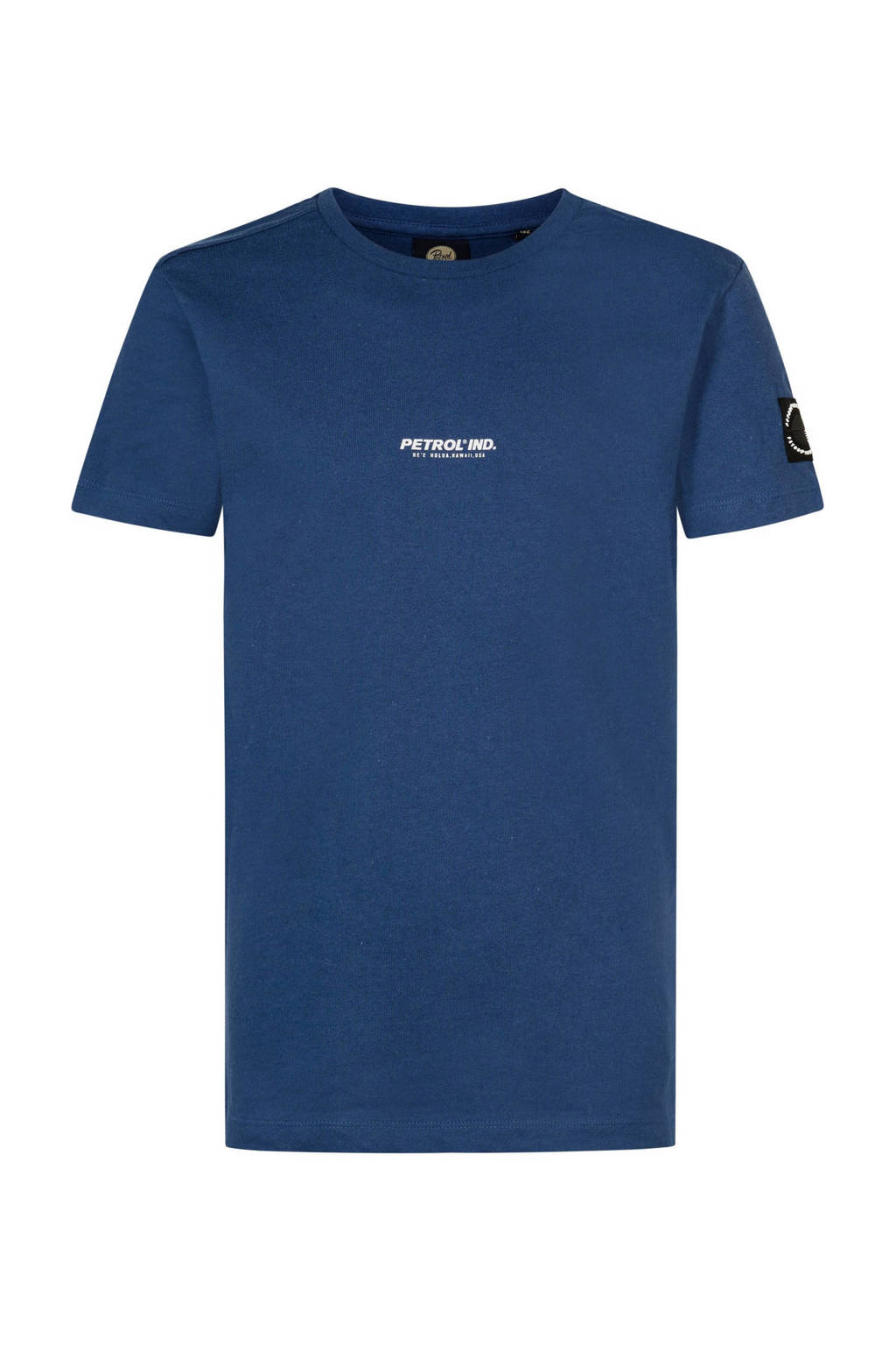 Petrol Industries T-shirt met backprint middenblauw