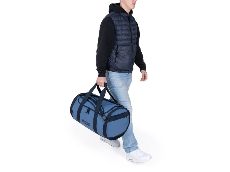 KOOR Duffle Bag Sooma 50 l, Blau Wasserabweisende Reisetasche