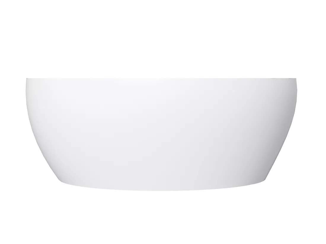 Vasque de salle de bain ovale en solid surface - Blanc - 58 cm - SENGLI