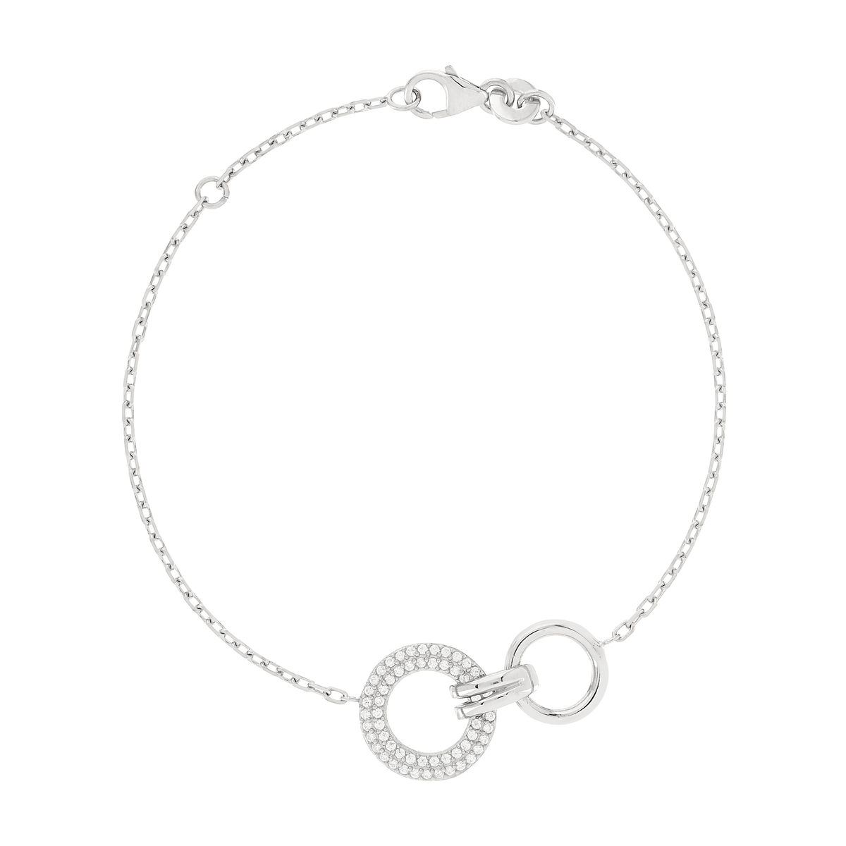 Bracelet argent 925 zirconias 18 cm