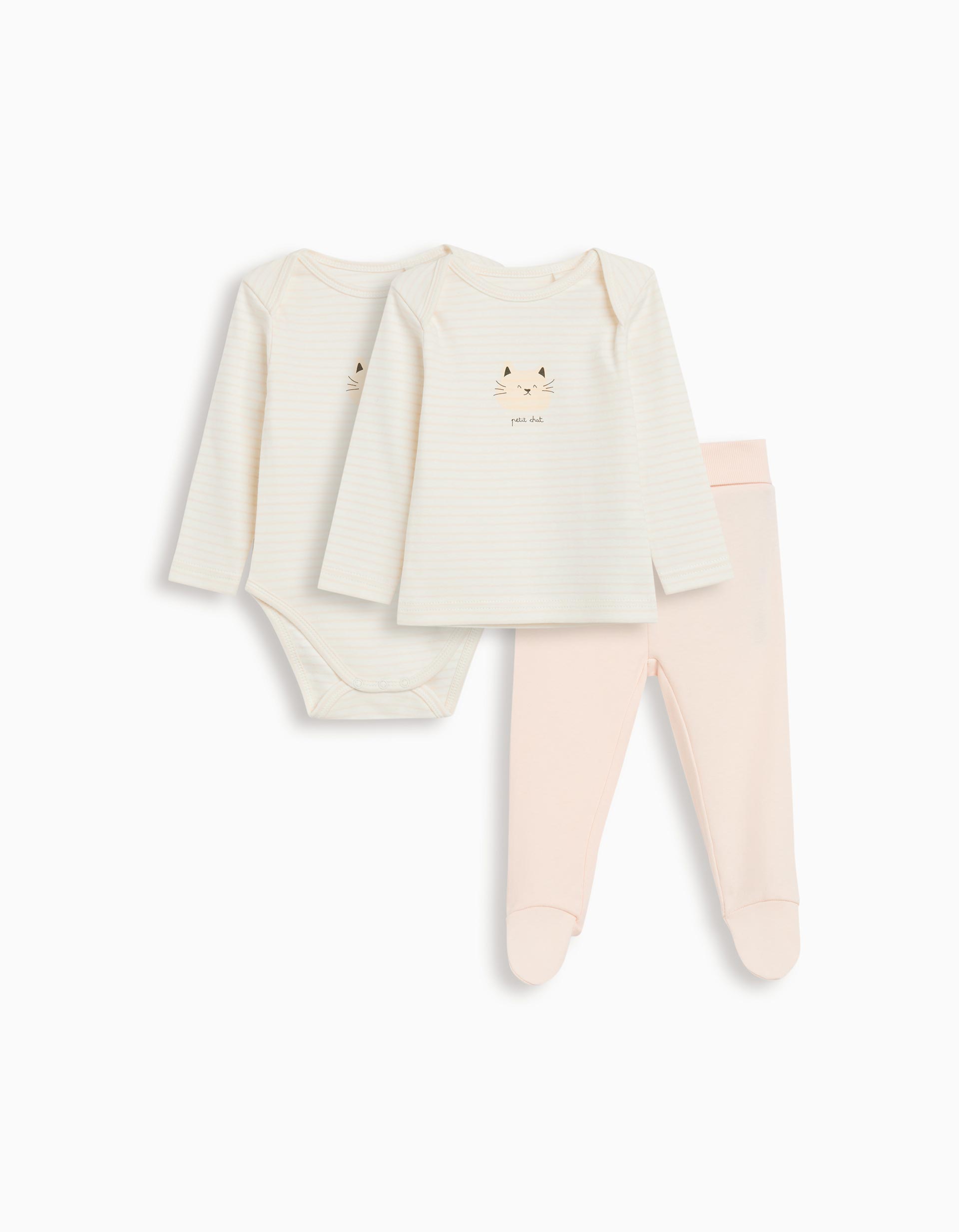 Conjunto 3 Peças, Menina, Multicor