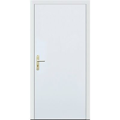 Porte de service acier galvanisé et pvc Hormann Securiserv blanc 90 x h.204,8 cm poussant droit