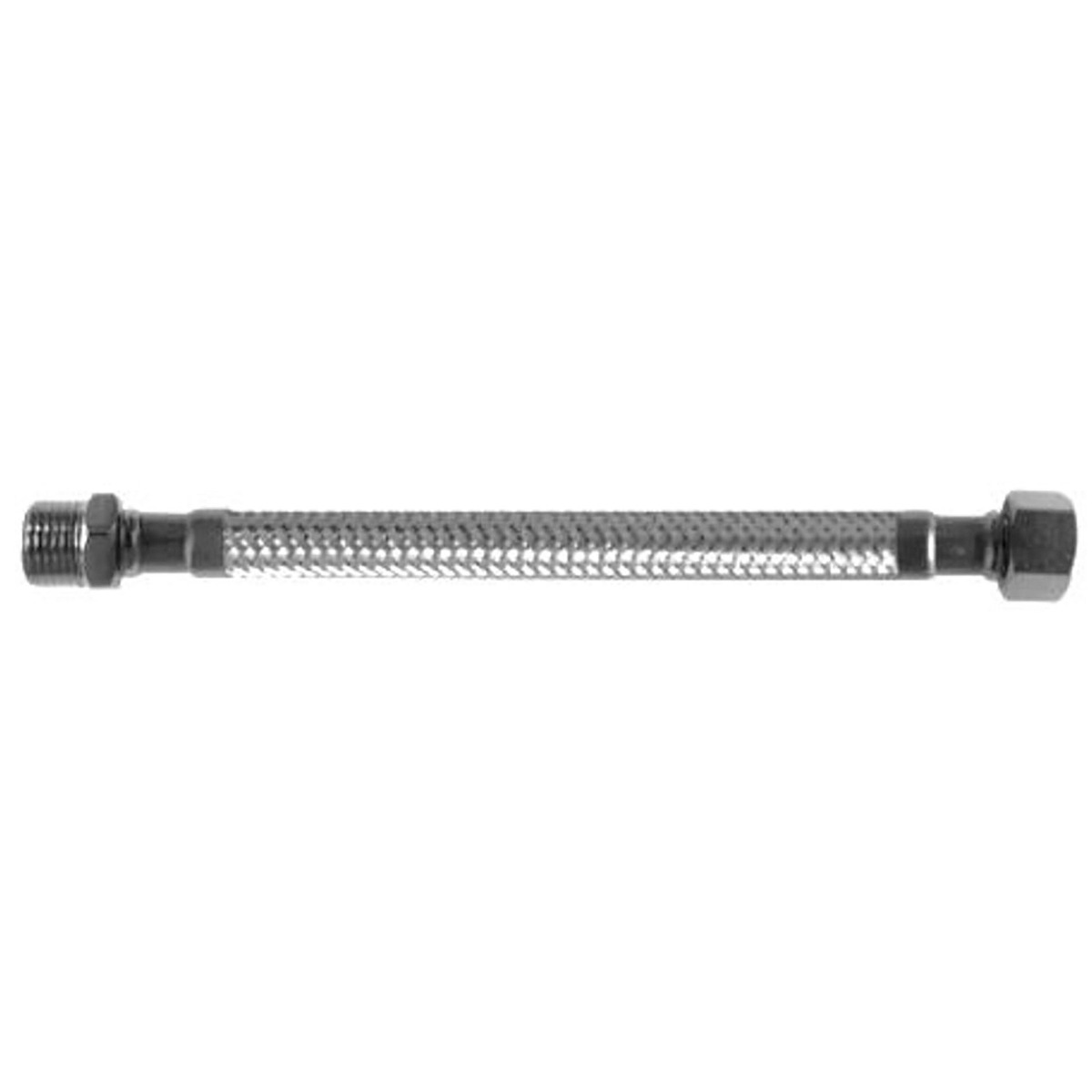 Sanigoods aansluitslang 100cm 1/2M x 1/2F chroom