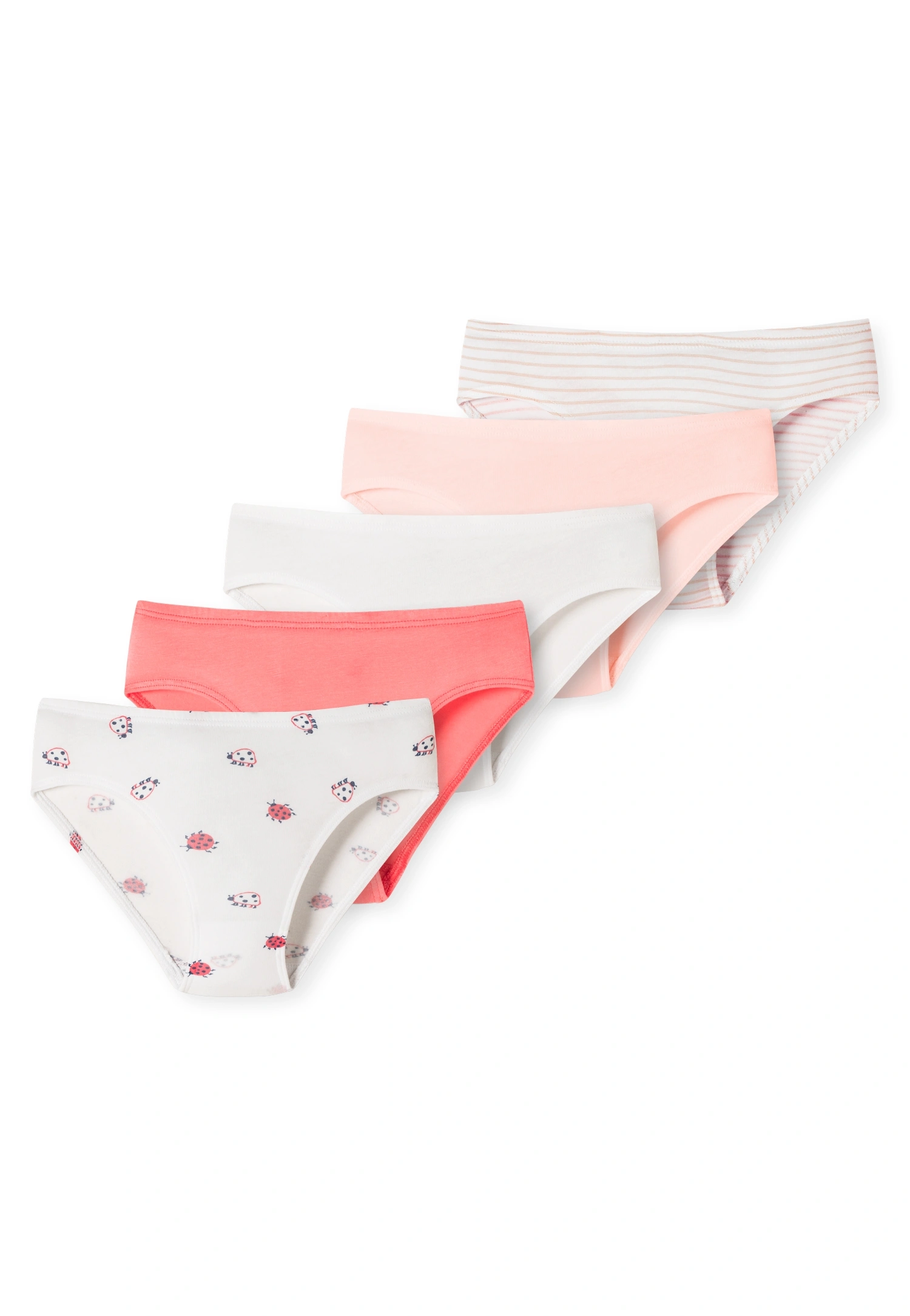 Slips BUGS&STRIPES 5er Pack in rosa/weiß