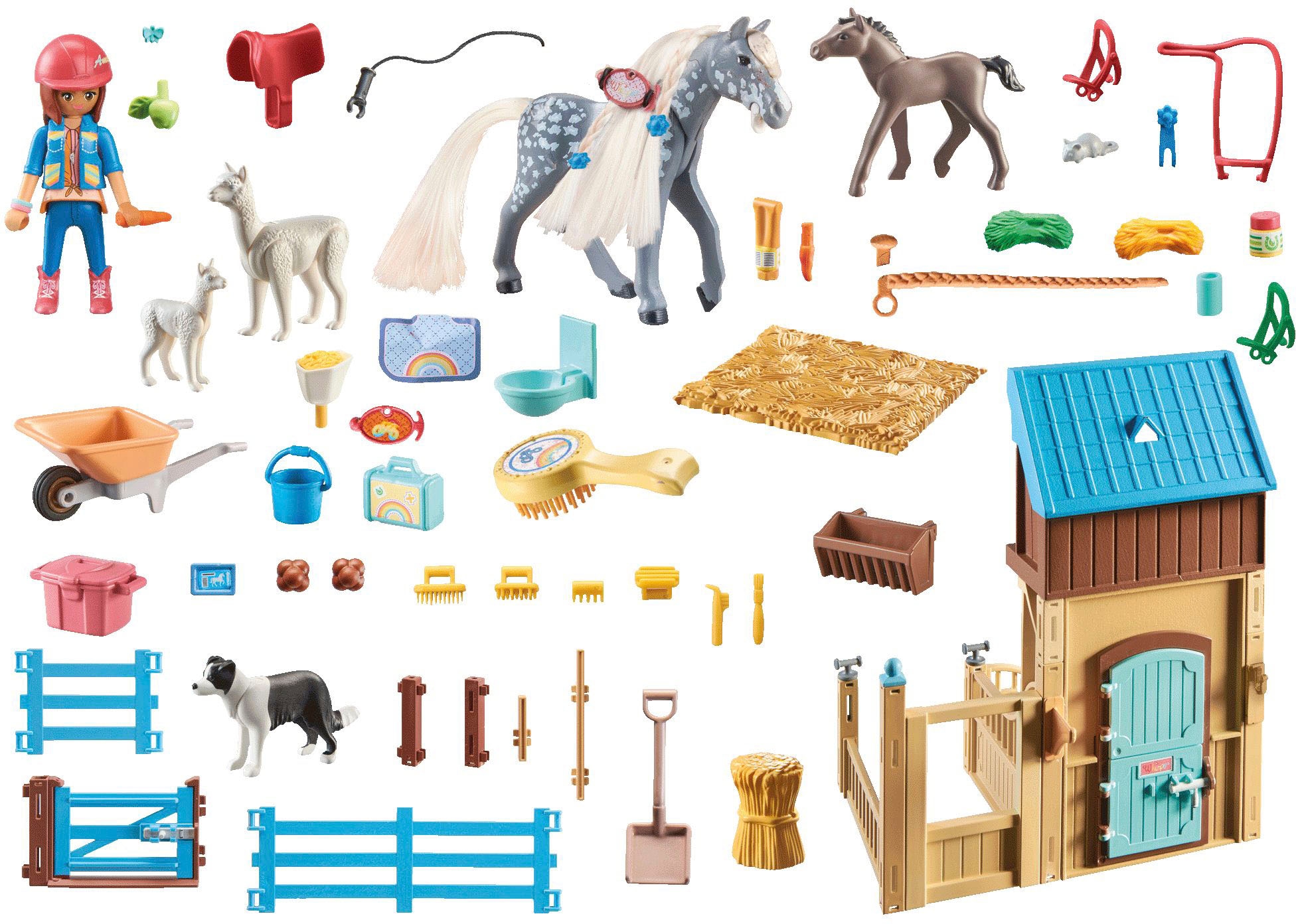 Playmobil® Konstruktions-Spielset »Amelia & Whisper mit Pferdebox (71353), Horses of Waterfall« teilweise aus recyceltem Material