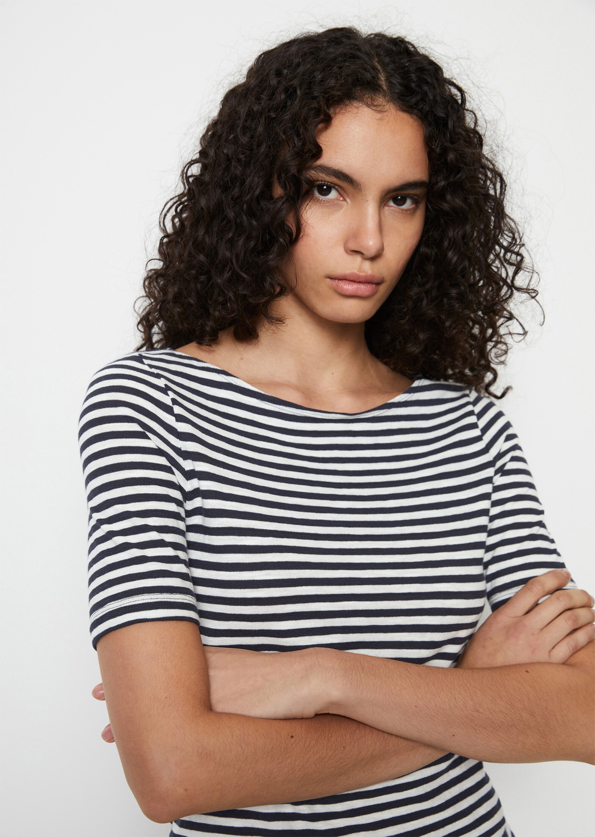 Gestreiftes T-Shirt slim aus Organic Cotton-Jersey