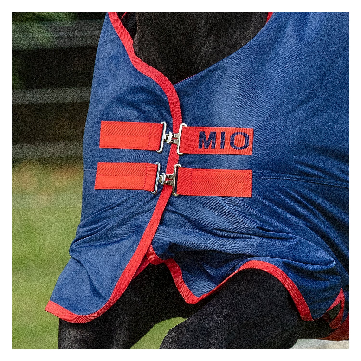 Horseware Outdoordecke MIO Medium Turnout - darkblue/darkblue & red