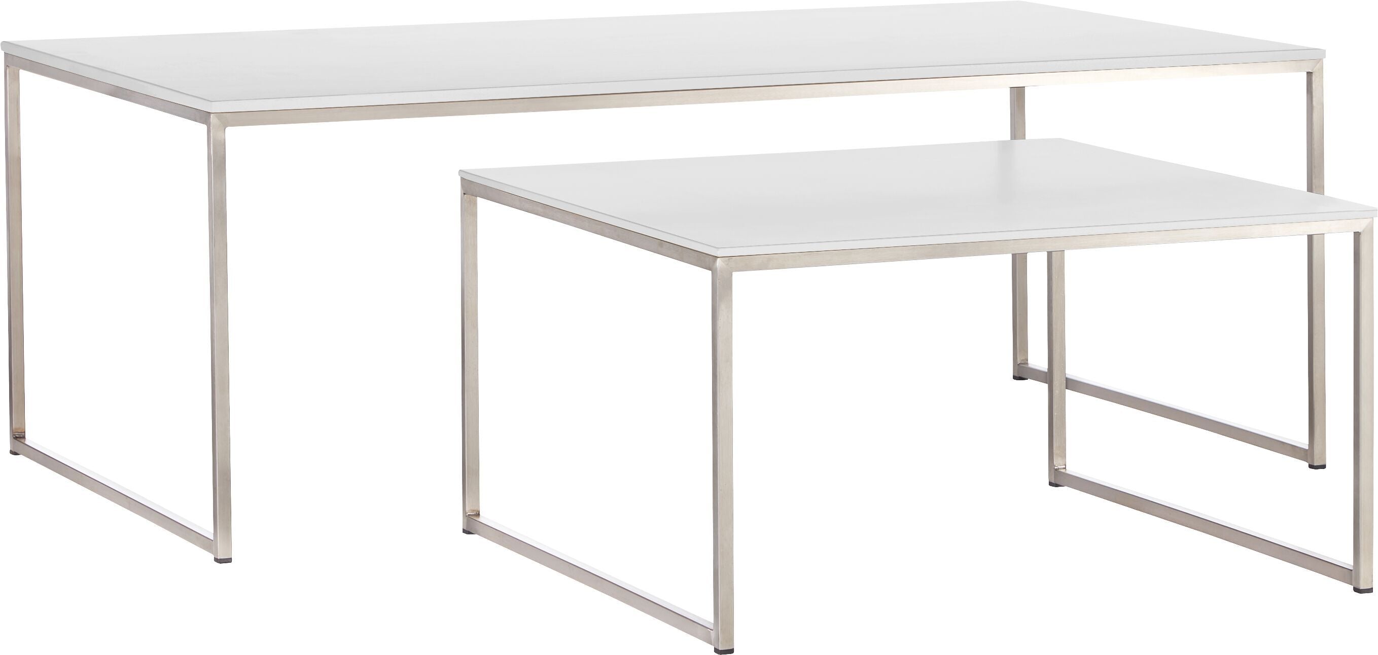 AVEA Salontisch - grau / Edelstahl / B: 120.0 cm x T: 70.0 cm x H: 44.0 cm