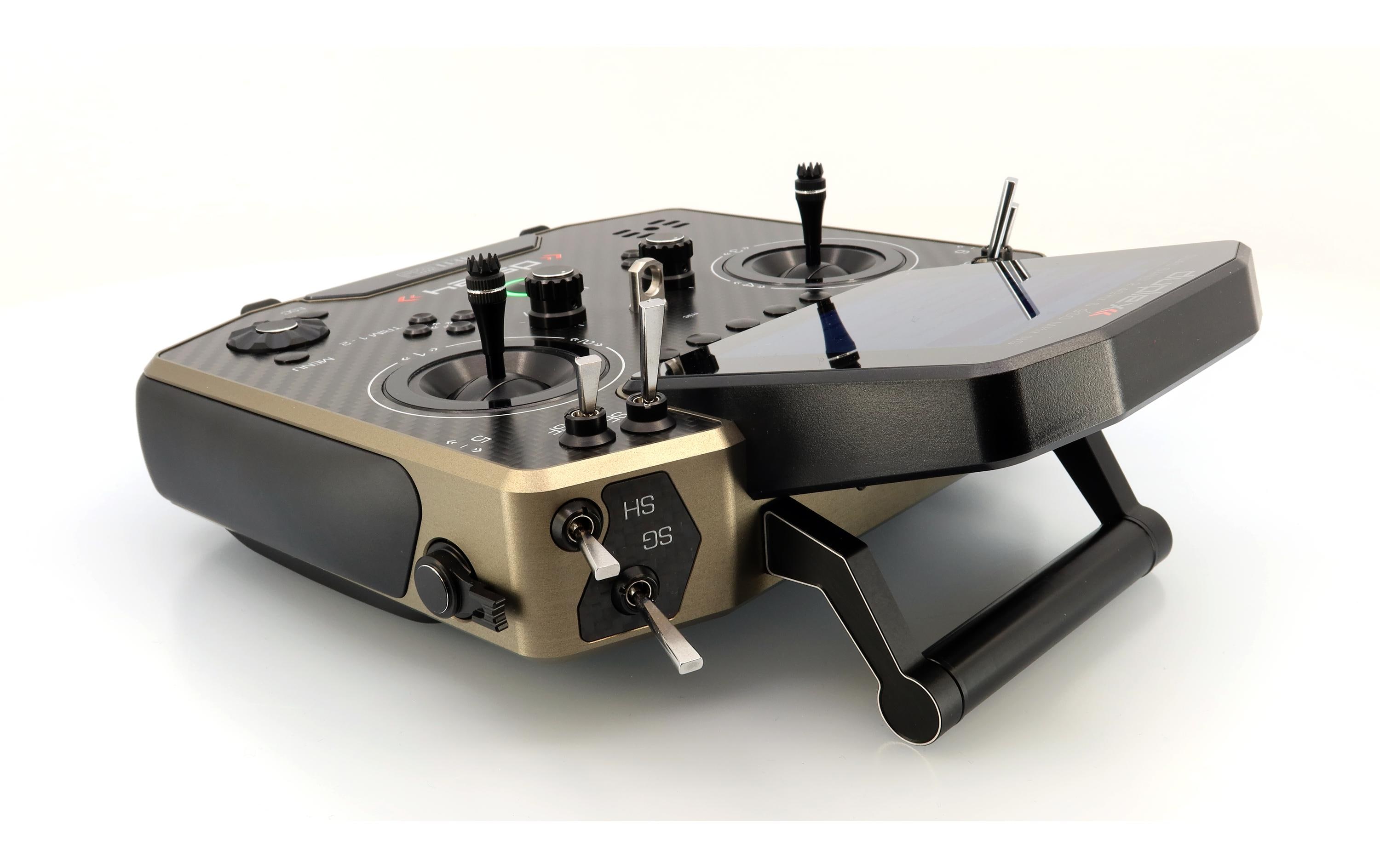 Fernsteuerung DS-24II Carbon Line Bronze 24 Kanal, Duplex EX<br>Professioneller 24-Kanal-Sender mit Geber auf Rückseite und Carbon-Frontplatte