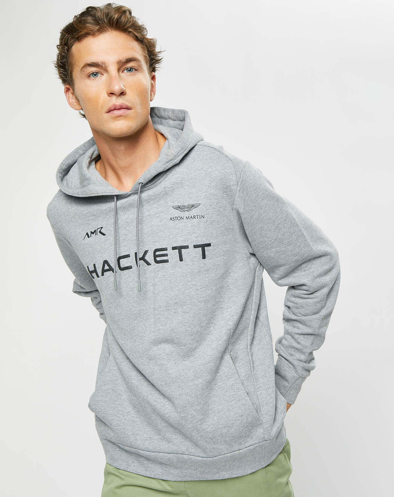 Hackett London Sweat à capuche Aston Martin Racing gris