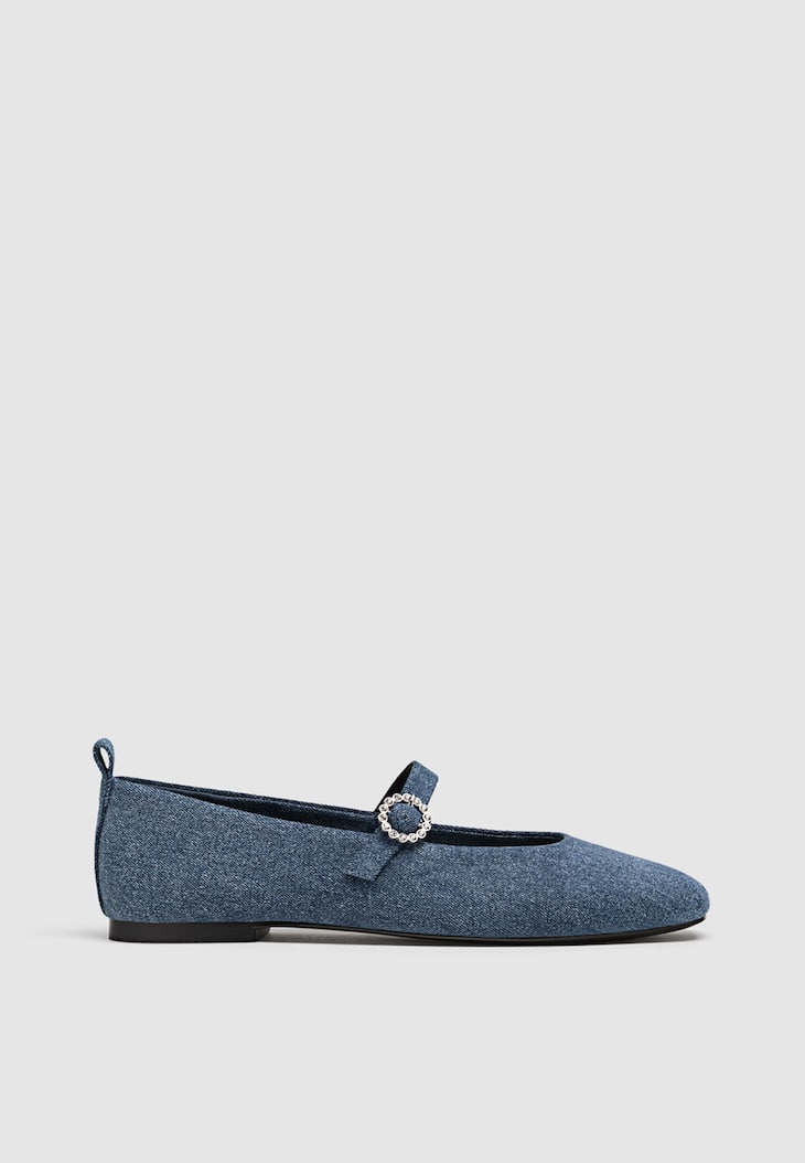 sapatilhas de balé de jeans