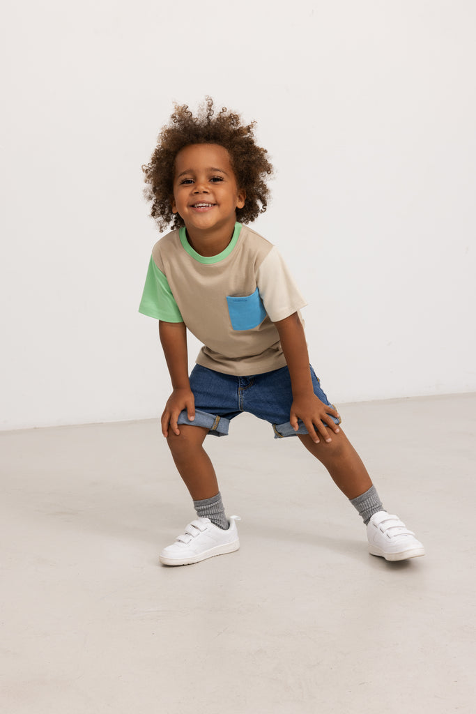 Tad, T-shirt - Colour Block Llama