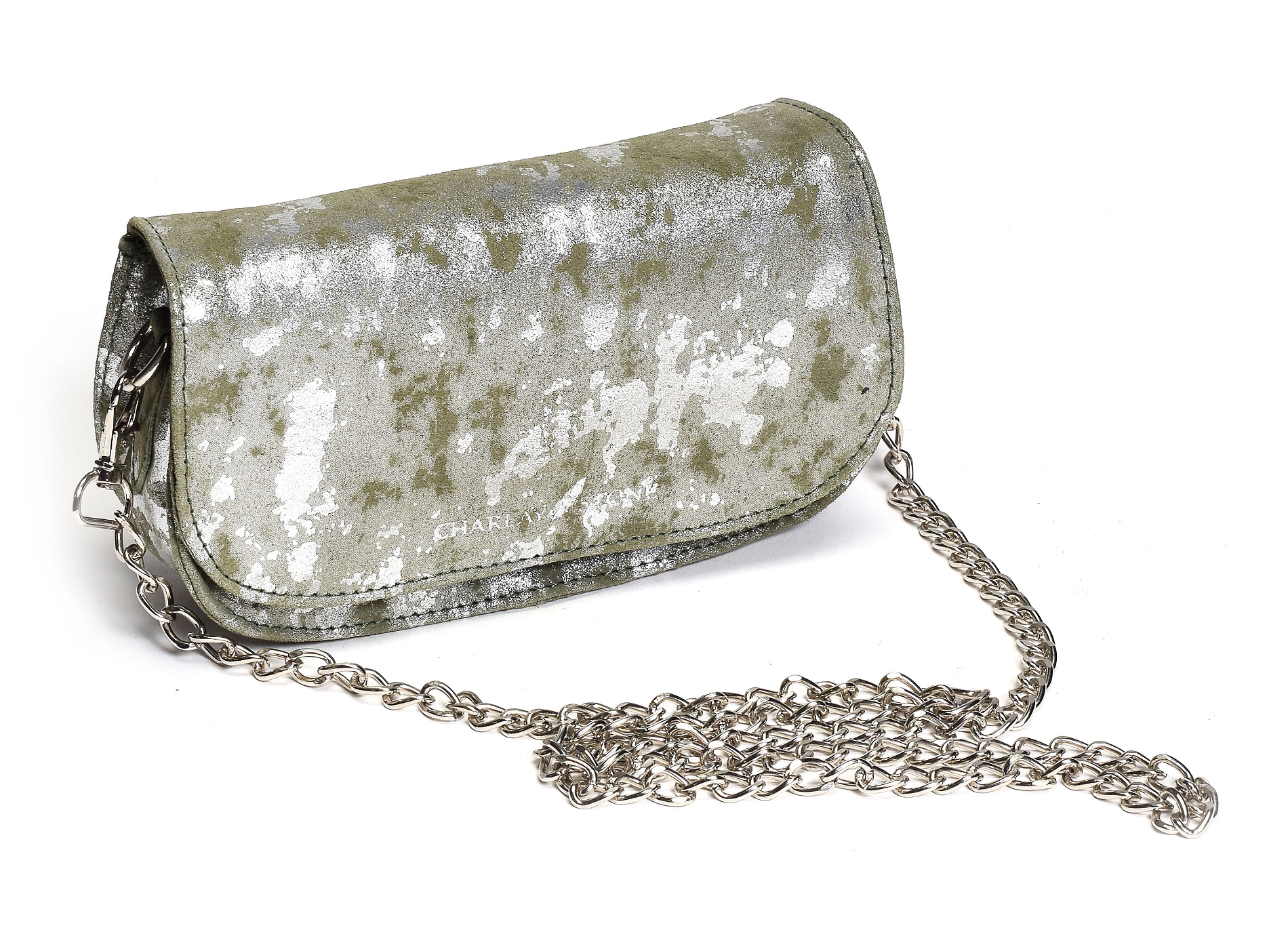 Pochette bandouliere suede he899 kaki