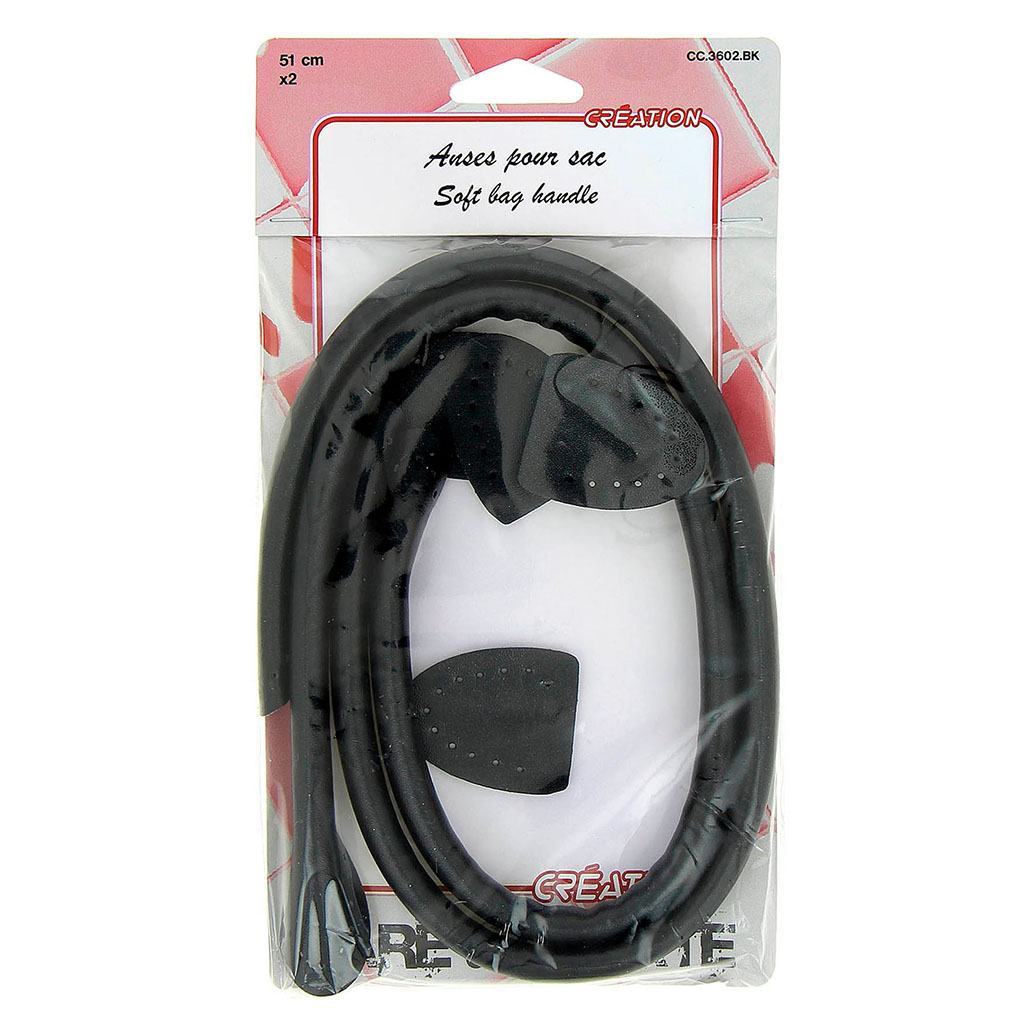 Anse pour sac noir 51cm